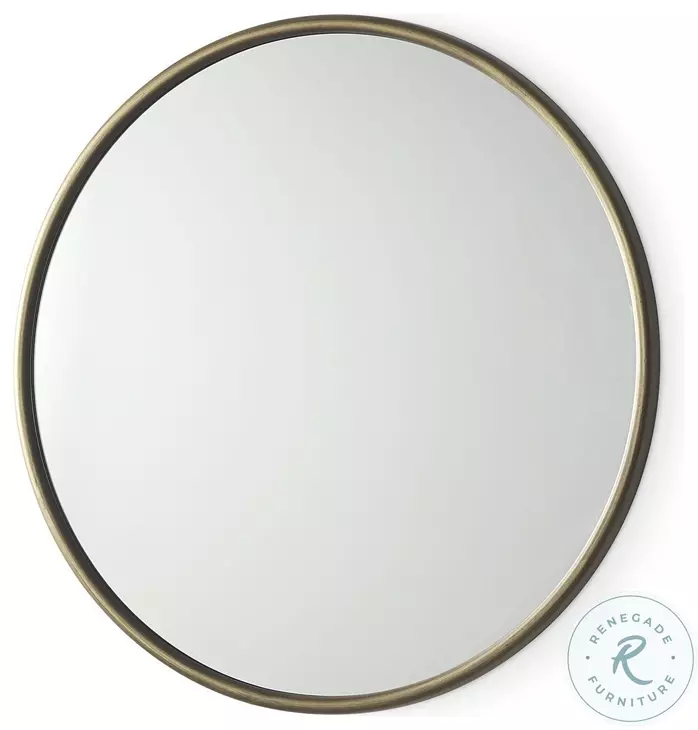 Piper Gold Small Round Wall Mirror