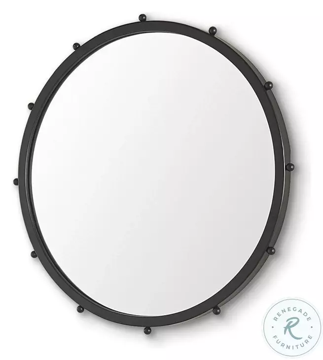 Elena Black Small Wall Mirror
