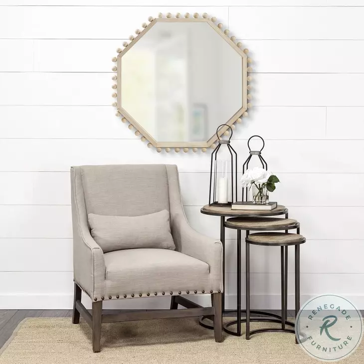 Torquay Natural Wood Octagon Mirror