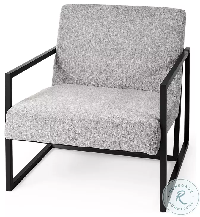 Armelle Gray Fabric Accent Chair