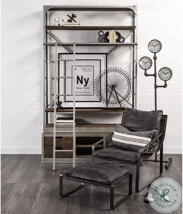 Hornet Black Leather Accent Chair