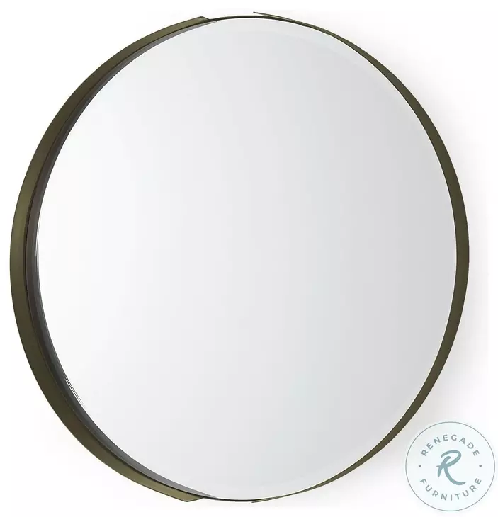 Adrianna Gold Metal Round Mirror