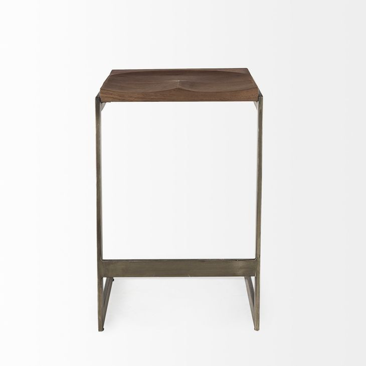 Kiran Brown and Gray Counter Height Stool