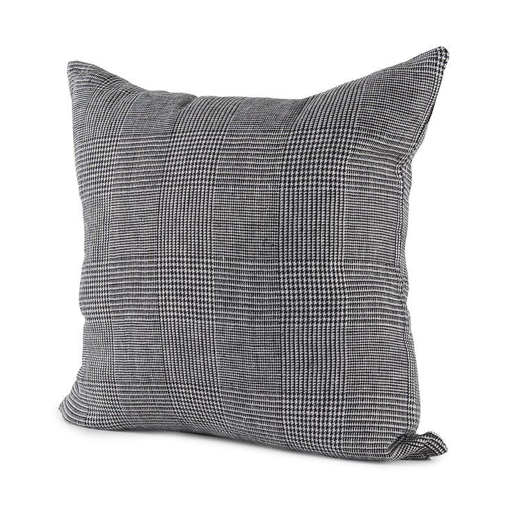 Ramone Black and White Fabric Decorative Pillow Cover