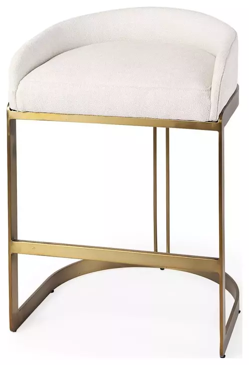 Hollyfield II Cream Upholstered Counter Height Stool