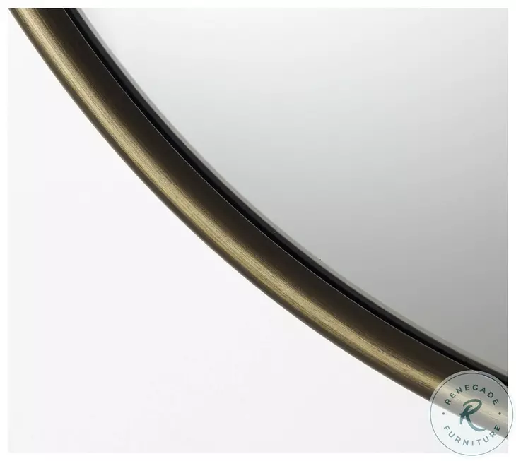 Piper Gold Small Round Wall Mirror