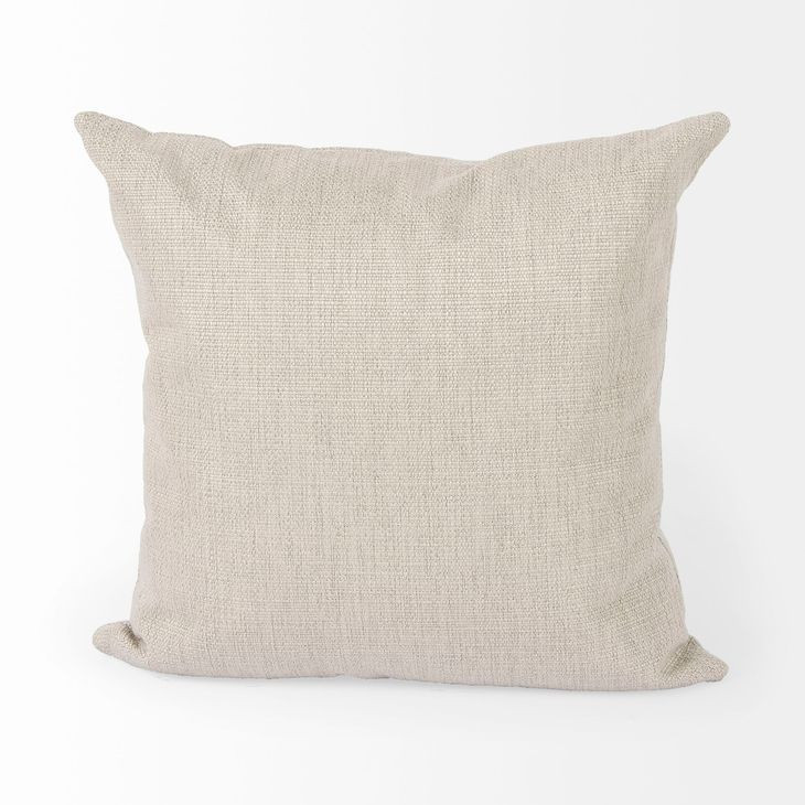 Valence Beige Performance Fabric Throw Pillow
