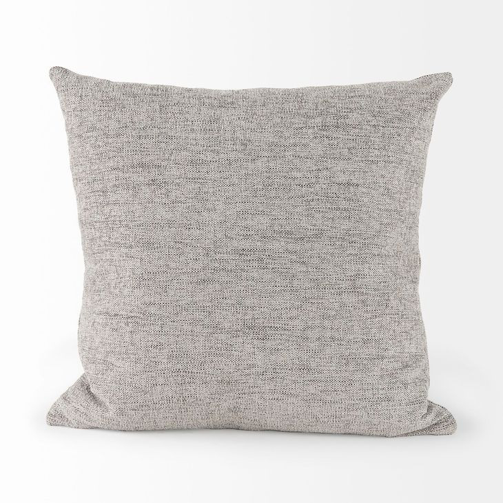 Valence Medium Gray Performance Fabric Throw Pillow