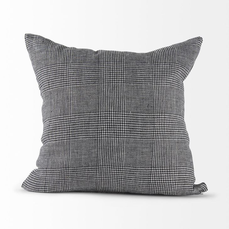 Ramone Black and White Fabric Decorative Pillow Cover