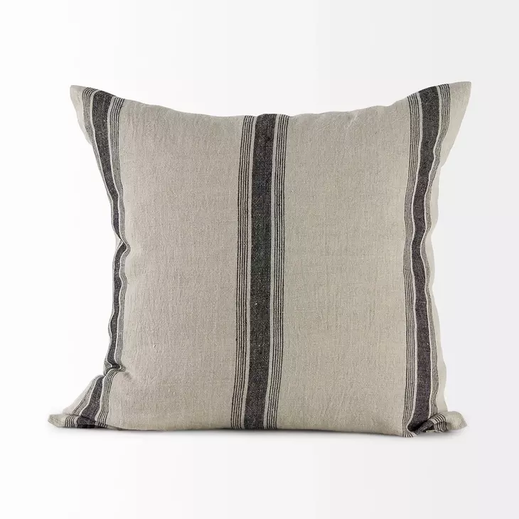 Hattie Beige and Black Decorative Pillow Cover