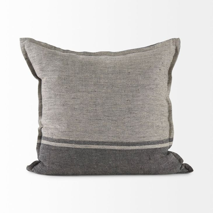 Zadie Light and Dark Gray 20 x 20" Decorative Pillow Cover