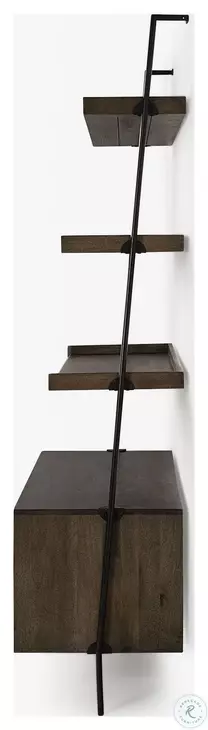 Grace Two Tone Brown Solid Wood 3 Shelf Shelving Unit