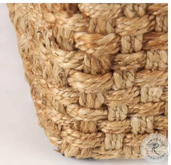 Aylin Brown Jute Square Pouf