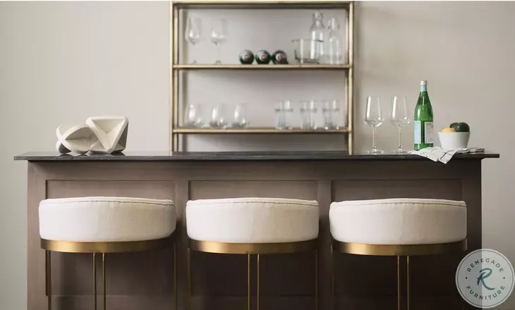 Hollyfield II Cream Upholstered Counter Height Stool