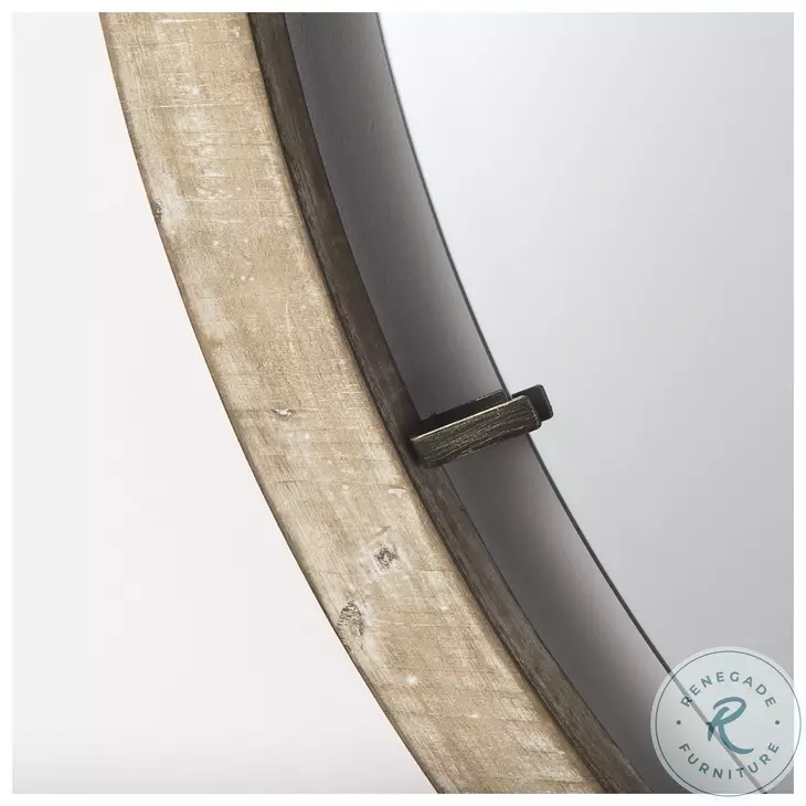 Sonance Brown Wood 46" Round Mirror