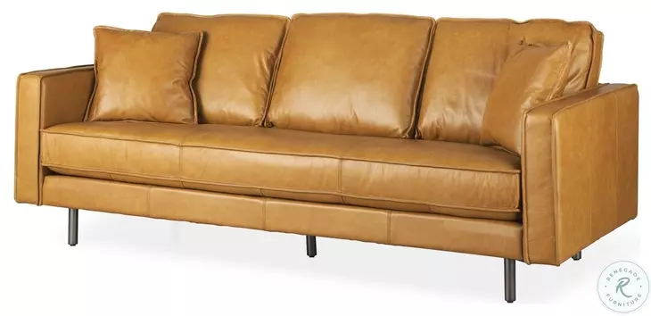 D'Arcy Tan Leather Sofa