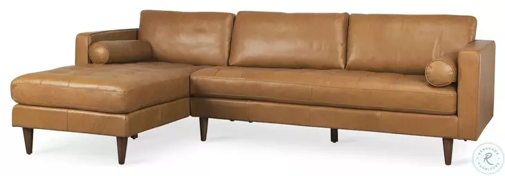 Svend Tan Leather Sectional