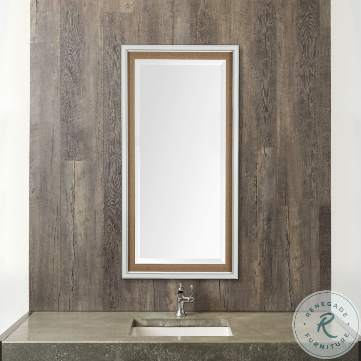 White Natural Beveled 48" Mirror
