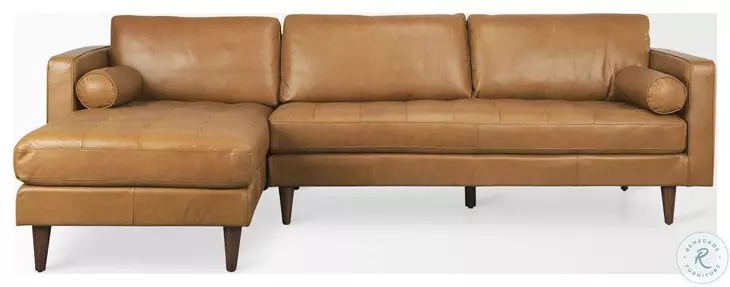 Svend Tan Leather Sectional