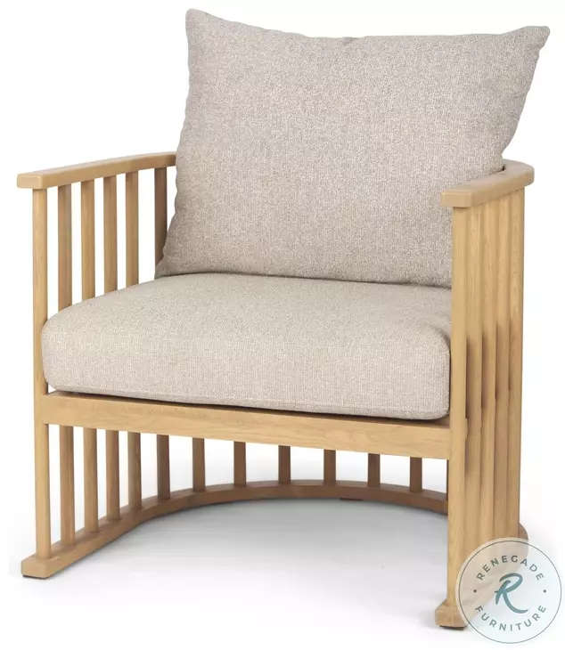 Kopari Beige Fabric Accent Chair