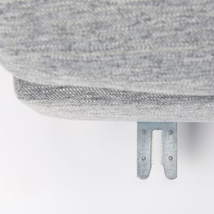 Valence Castlerock Gray Square Ottoman