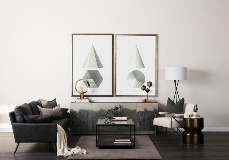 Zadie Light and Dark Gray 20 x 20" Decorative Pillow Cover