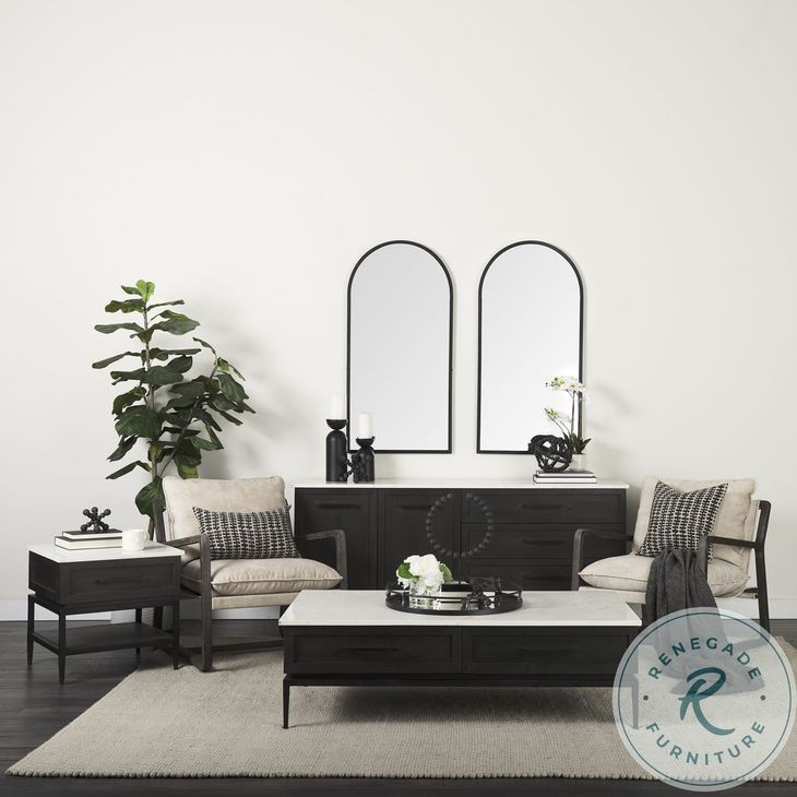 Giovanna Black Metal 24" x 49" Vanity Mirror
