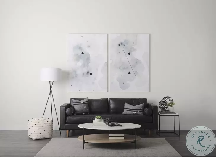 Amaira White patterned Wool and Cotton Pouf