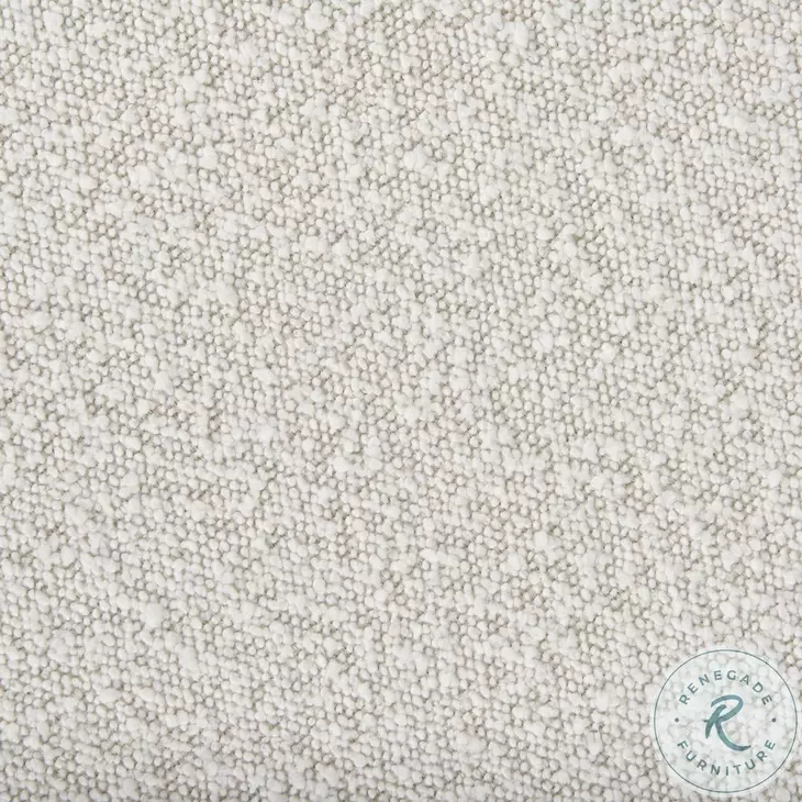 Amelia Cream Boucle And Black Metal Bench