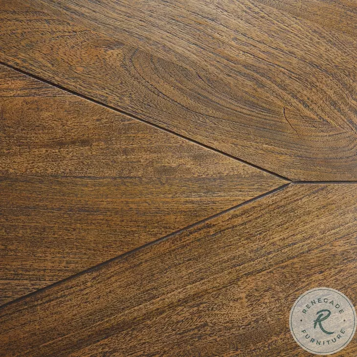 Maxton Brown Solid Wood And Dark Gunmetal Rectangular Dining Table