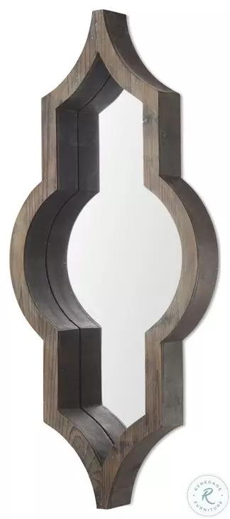 Tamanar Brown Wood Wall Mirror