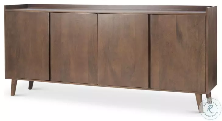 Lillie Medium Brown 4 Door Sideboard From Mercana Furniture and