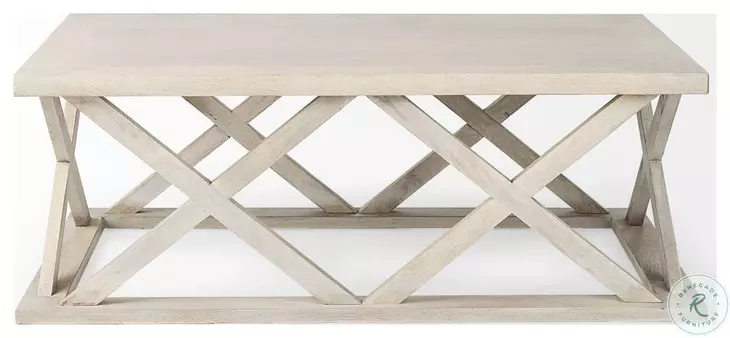 Forsey Blonde Wood Rectangular Coffee Table