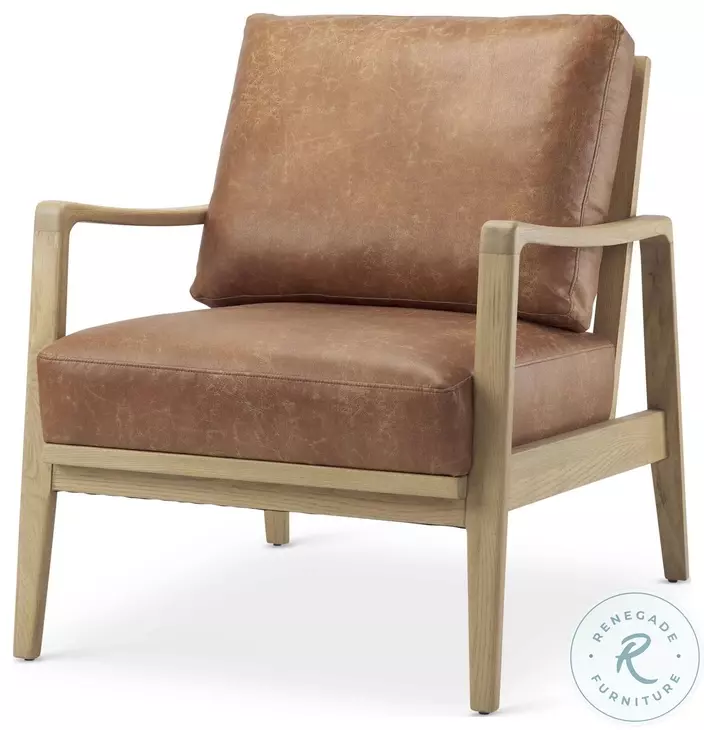 Raeleigh Tan Faux Leather Accent Chair