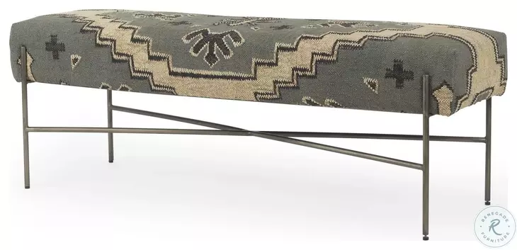 Avery Multi Colored Upholstered Accent Bench