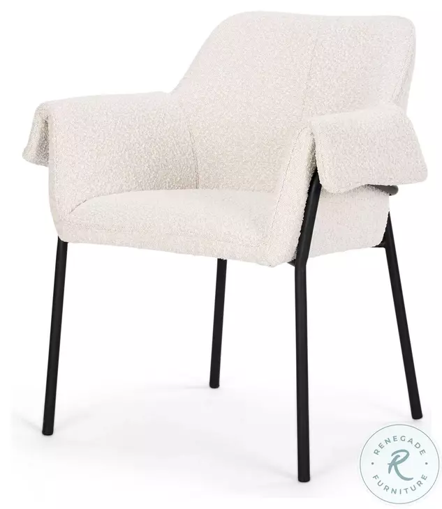 Brently Cream Boucle Fabric Dining Chair