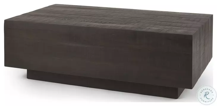 Hayden Dark Brown Wood Rectangular Coffee Table