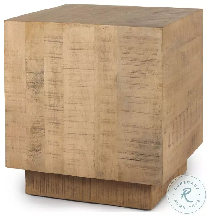 Hayden Light Brown Wood Side Table