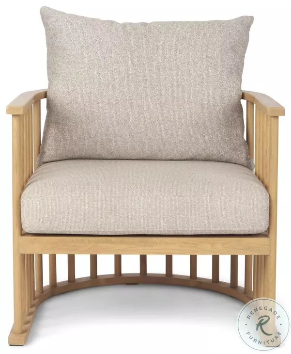 Kopari Beige Fabric Accent Chair