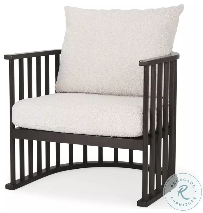 Kopari White Boucle Accent Chair