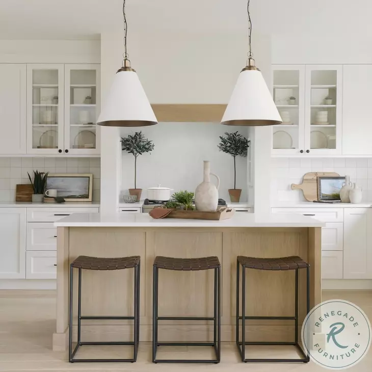 Clarissa Dark Brown Woven Leather Counter Height Stool