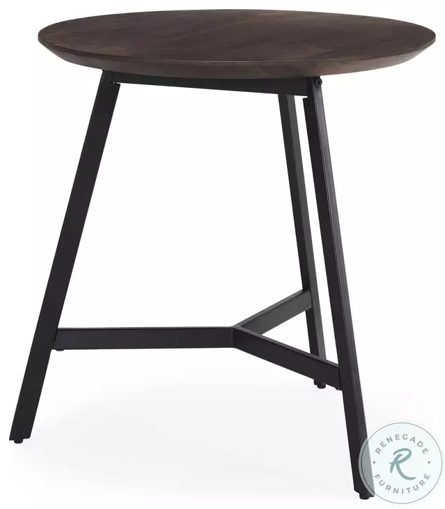 Todd Dark Brown Wood Side Table