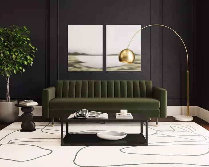 Yorin Moss Green 87" Sofa