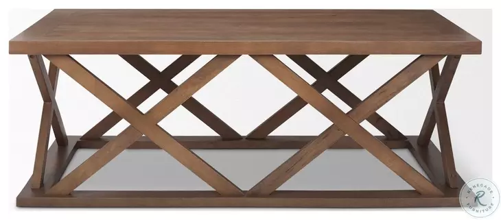 Forsey Medium Brown Wood Rectangular Coffee Table