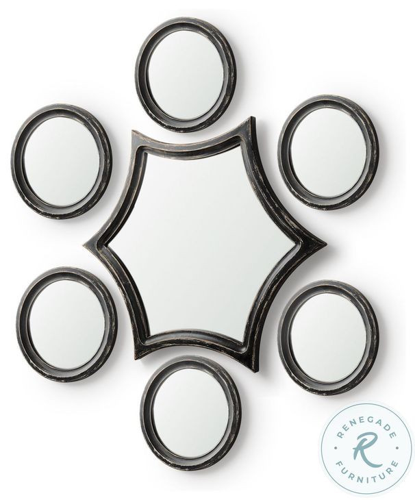 Fuerta Black Wall Mirror Set of 7