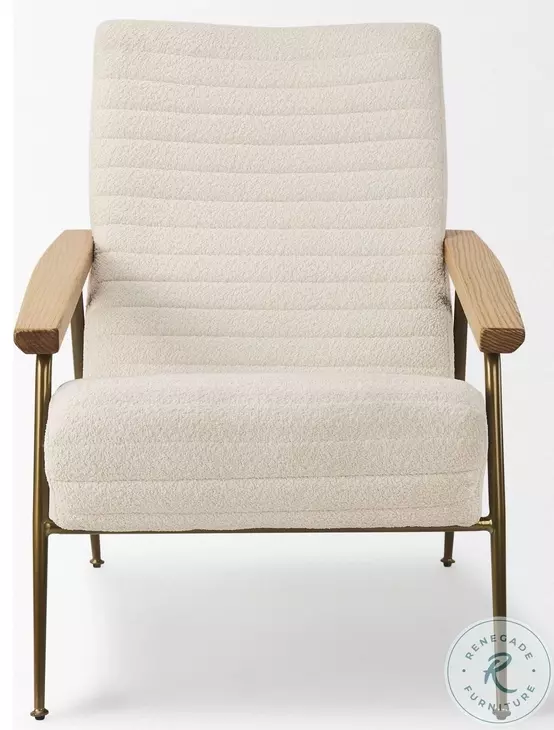 Grosjean Cream Boucle Accent Chair