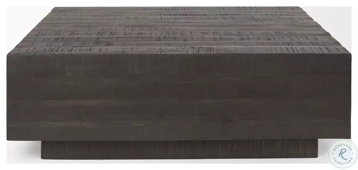 Hayden Dark Brown Wood Square Coffee Table