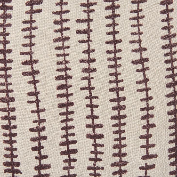 Jenna Beige and Merlot 22 x 22" Decorative Pillow Cover