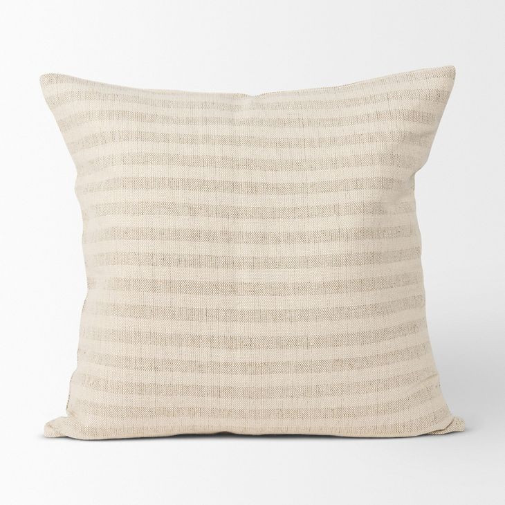 Jace Cream and Beige Decorative Pillow Cover