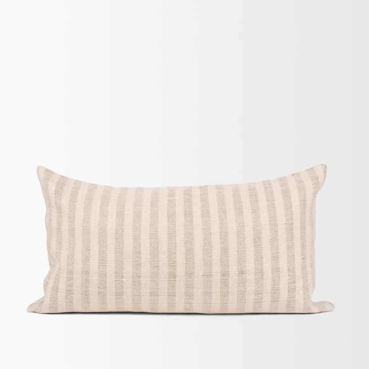 Jace Cream and Beige Lumbar Decorative Pillow Cover